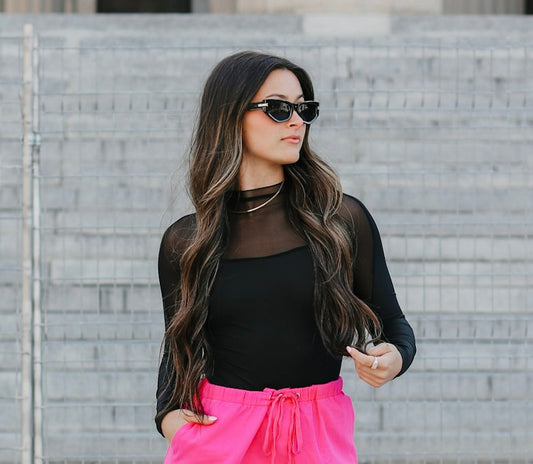 Noire Mesh Top
